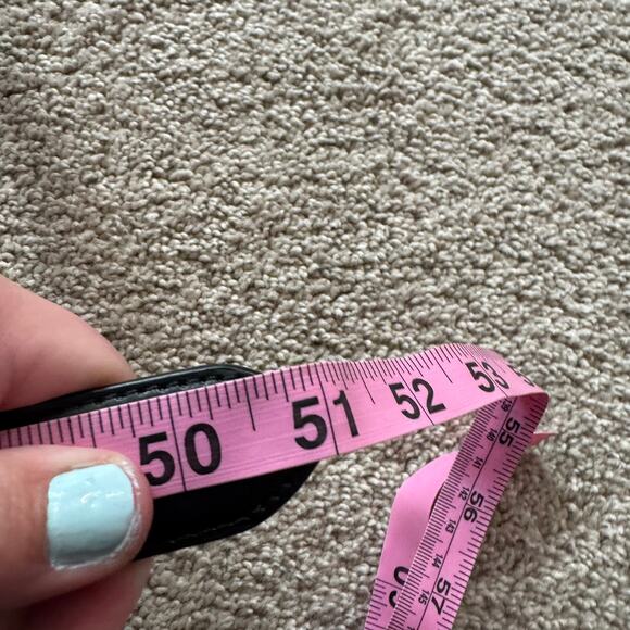 1913 Men's Genuine Leather Belt Black w/ Silver Hardware Men's Waist Size 46 - Picture 8 of 13